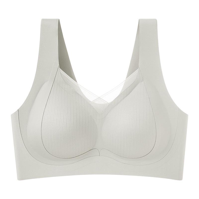 Seamless Women's Underwear: Small Chest, Side Support, Anti-Sagging Bra, Plus Size, Adjustable Lift, Soft, Fixed Cups.