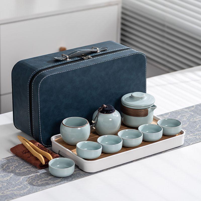 Ru Kiln Travel Tea Set Travel Kuaike Hotel Banking Enterprise Company Business Activities Send Customer Souvenirs