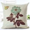 Leaves Butterfly Floral Pillow Summer Garden Scene Cover Bedroom Decoration Soft