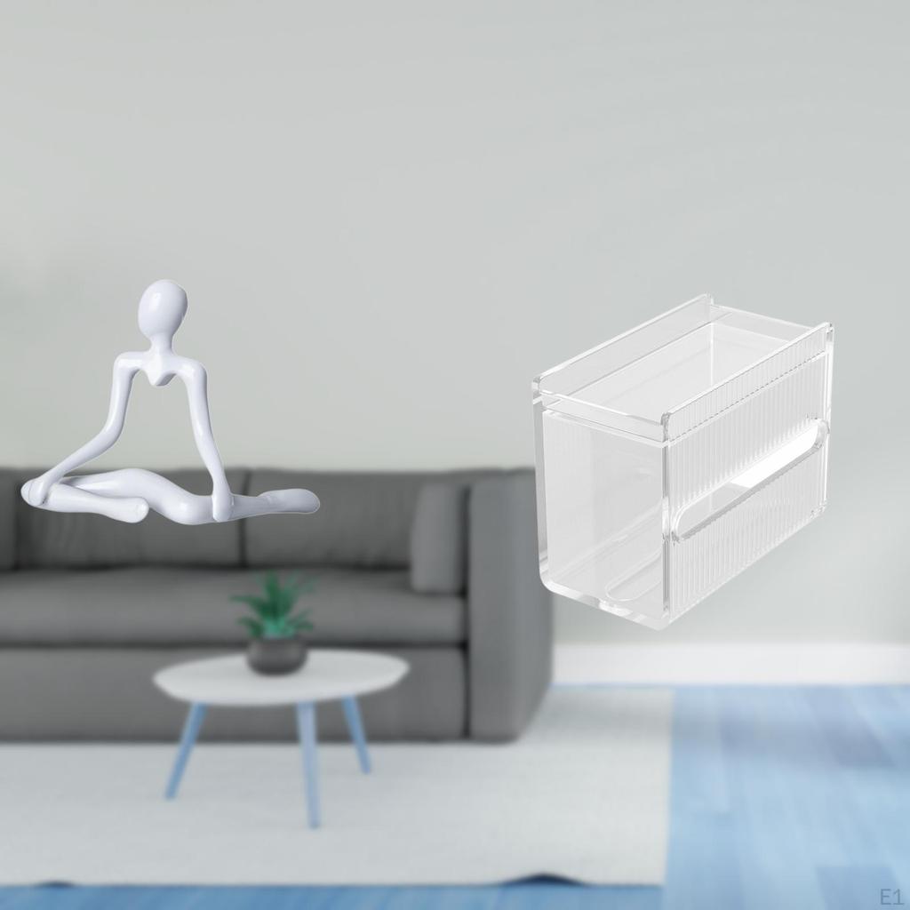 Creative Abstract Thinker Statue Figurine with Modern Acrylic Toilet Paper Storage Box Unique