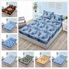 Three-Piece Mattress, Bed Cover Bohemian Boho Blue Mattress Protective Cover Europe And America