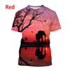 Pánské ležérní tričko s kulatým výstřihem Animal Elephant Fun s krátkým rukávem Nové letní slon 3D tisk Unisex tričko s kulatým výstřihem