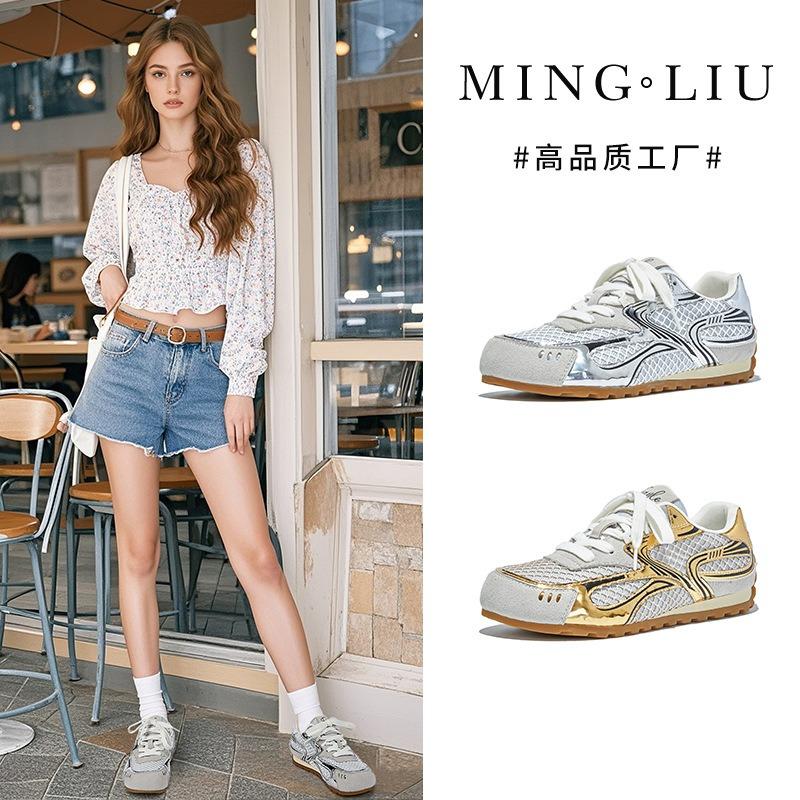 New Leather Dad Shoes Women's Autumn Shoes Women's Shoes Versatile Height-increasing Shoes Casual Platform Running Sneakers