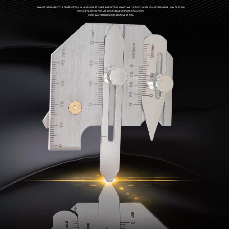 Welding Inspection Ruler Stainless Steel Double Slide Welding Pit Seam Gauge