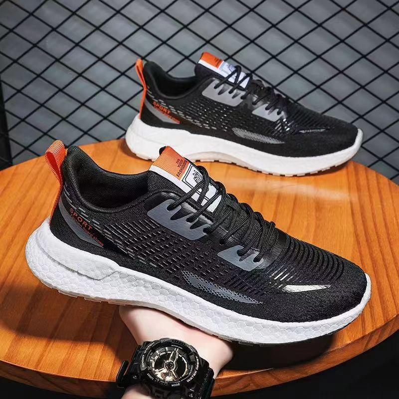 

Легкая дышащая мужская обувь из хлопчатобумажной ткани от импортных производителей, лето 2024, новая повседневная спортивная обувь, мужская трендовая универсальная сетчатая обувь 44 чёрный
