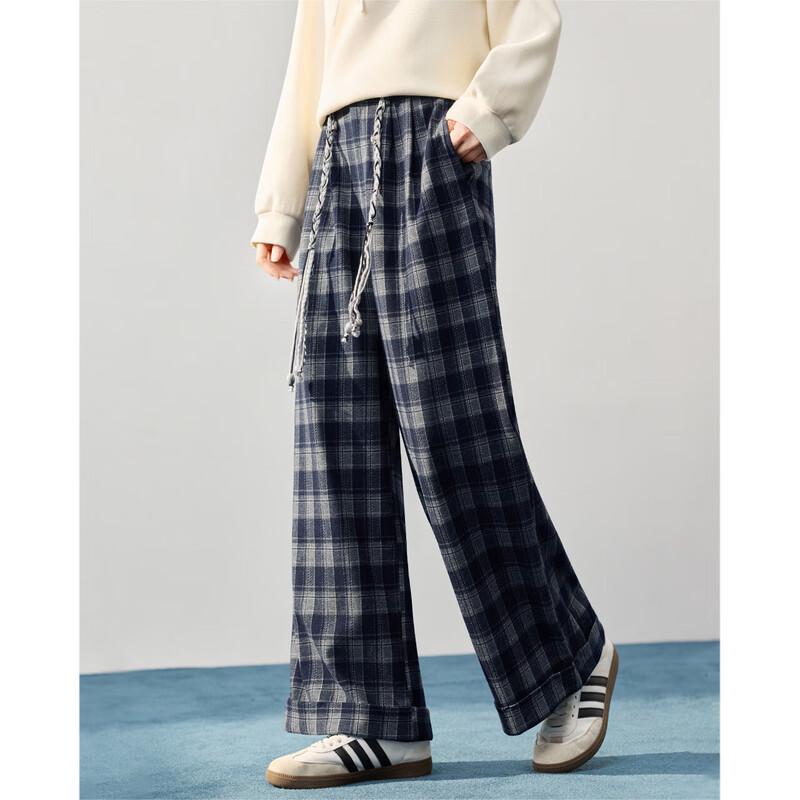 IEF Women's Vintage Plaid Cropped Straight-Leg Pants