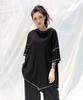 Deumakeu Men'S & Women'S Asymmetrical Short Sleeve T-Shirt Black