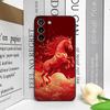 Moderne rote Pferde-Print-Handyhülle im chinesischen Stil für Samsung Galaxy A56 A42 A14 A55 A16 A54 A36 A53 A52 A51 A50 A15 Weiche Hüllen