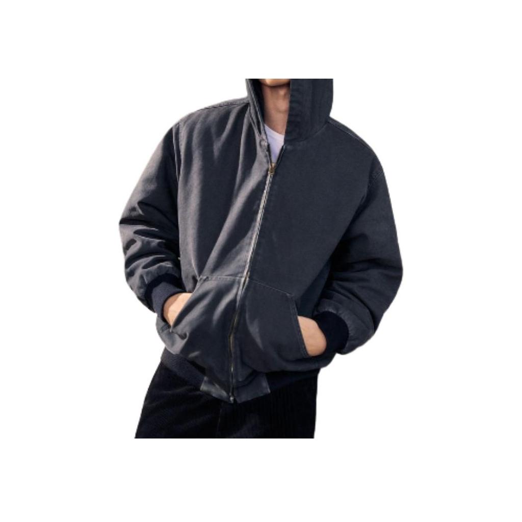 Jaqueta Casual com Capuz e Zíper Levis American Vintage Desgastada Manga Longa Masculina Jaquetas 005MY-0002