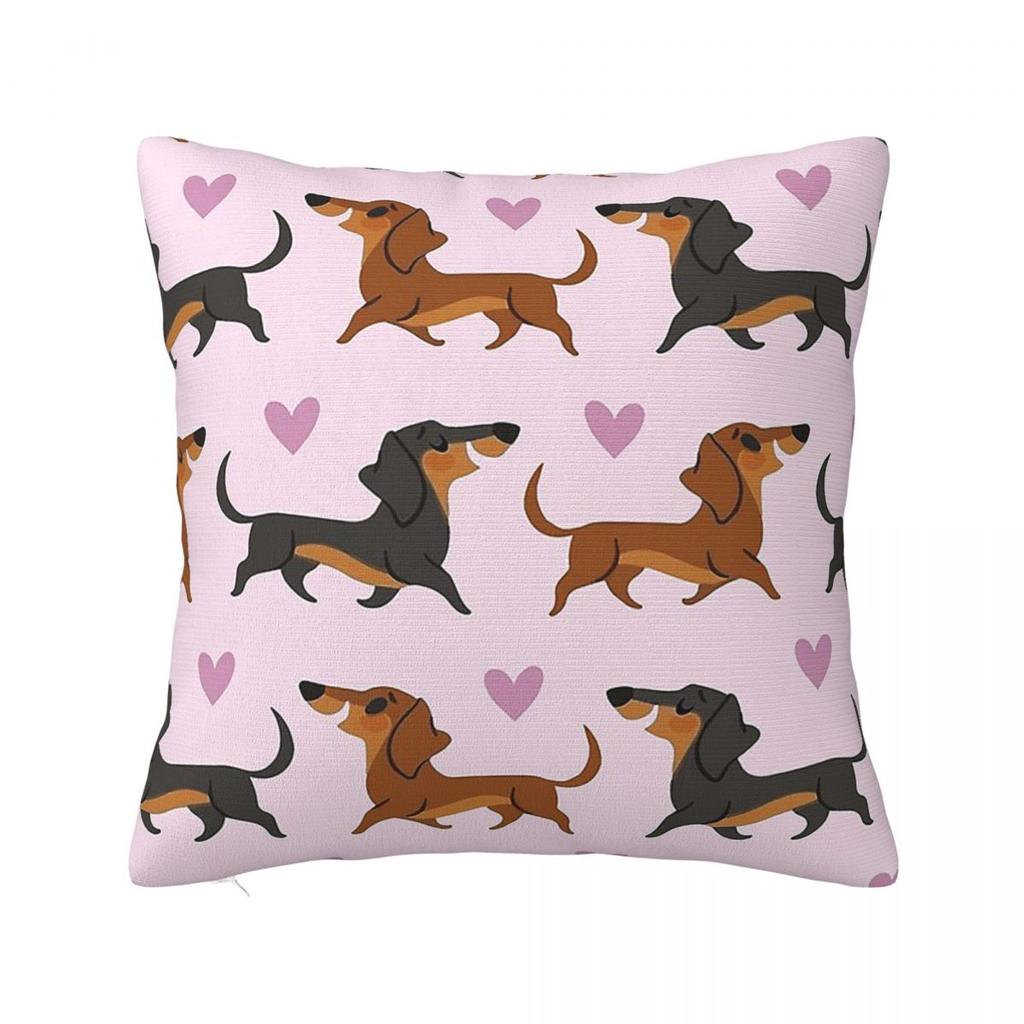 My Lovely Daschund Pillow Case Dachshund Wiener Sausage Doxie Dog Cushion Cover Awesome Zipper Decorative Pillowcover for Seat