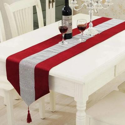 Runner Tablecloth Tea Table Dining Table Mat Embroide Ry Modern Simplicity Fashionable Large Air Cross-Border Table 31x183cm
