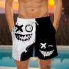 Fashionable Comfortable Plus Size Drawstring Fun 3D Print Beach Shorts Men Colorful Summer Casual Holiday Short Pants Loose Surf Swim Shorts