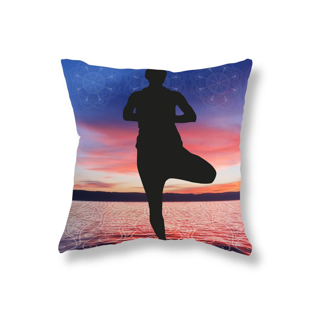 Meditation Buddha Kissenbezug Sofa Dekoration Zimmer Nachttisch Büro Spiel Stuhl Kissenbezug Home Decor Kissenbezug 45x45cm