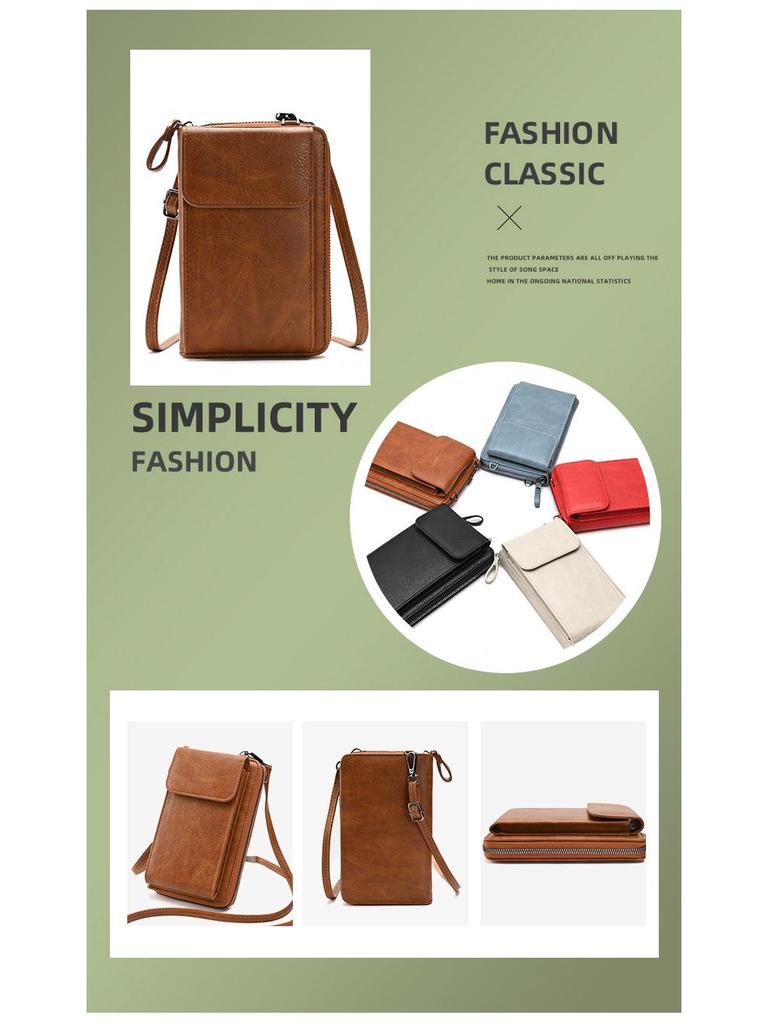 2024 Bestseller Retro Dámská Peněženka & Crossbody Taška na Mobil