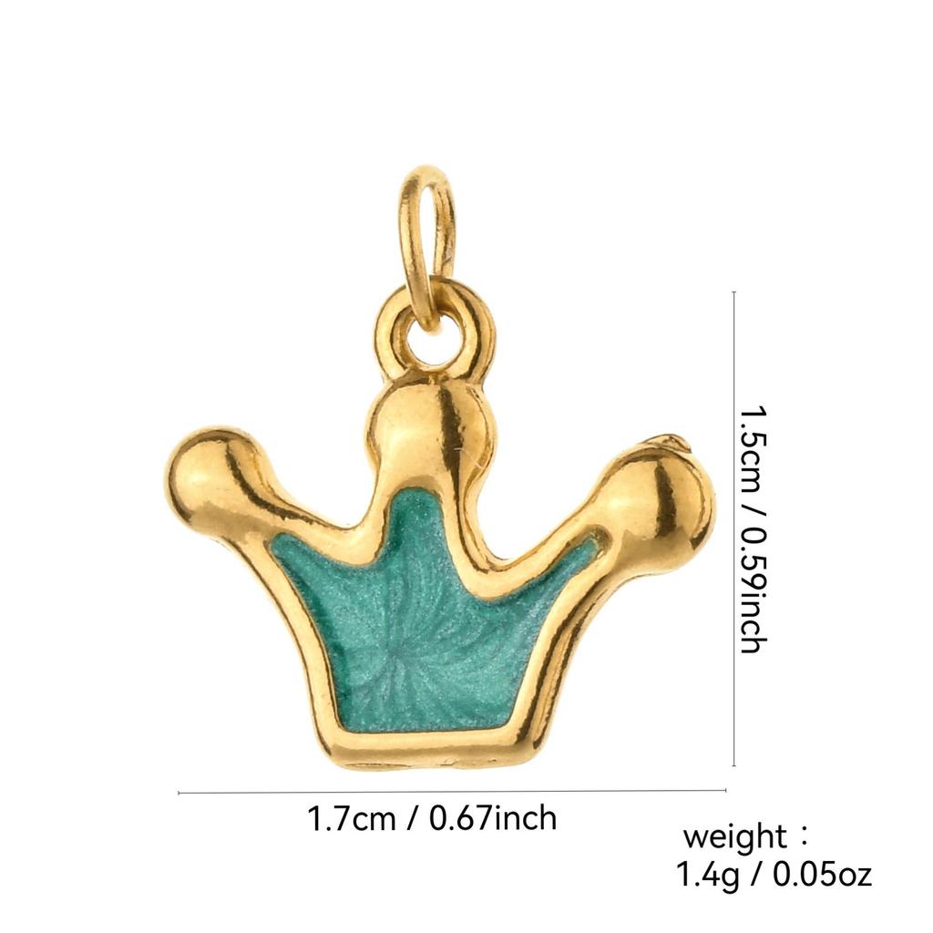 Stainless Steel Drip Oil Ice Cream Heart Necklace & Bracelet Charms