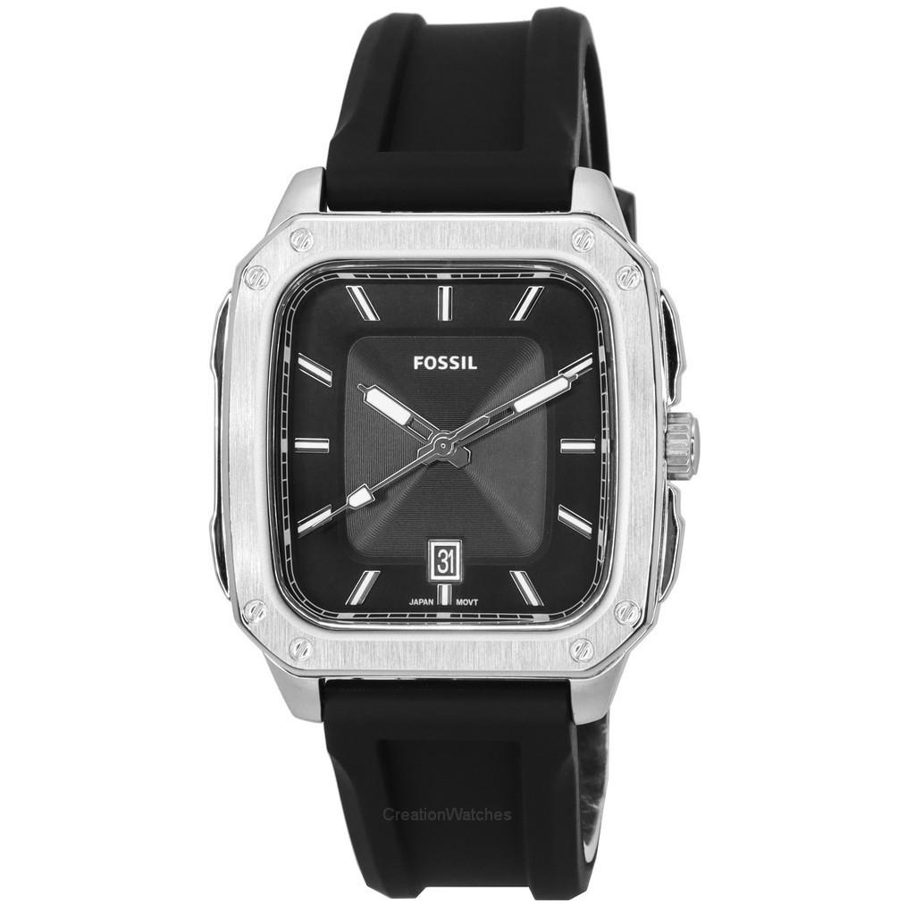 

Fossil Inscription Silicone Strap Black Dial Quartz FS5980 Мужские часы