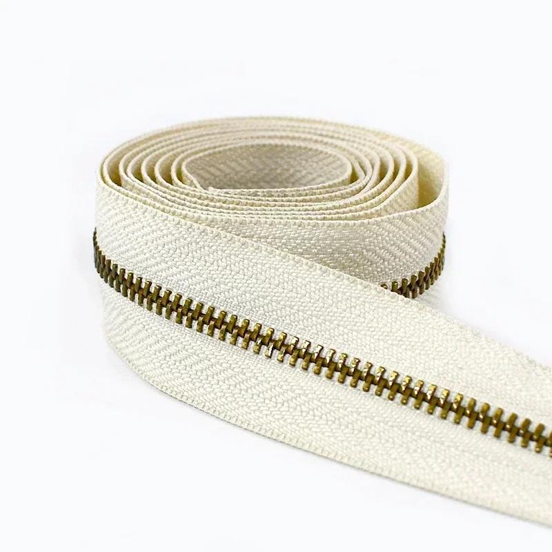 1-10Yardas Meetee Cremallera Metálica #3 Decoración Chaqueta Cremalleras Cinta Reemplazo Cremallera de Bobina Por Metros Cierre de Costura Kit de Reparación Cremalleras Accesorios