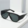 SHAUNA Gafas de Sol de Piloto Oversize de Moda para Mujer Retro de Una Sola Pieza Tonos Rojos Verdes UV400 para Hombre Gafas de Sol Degradadas