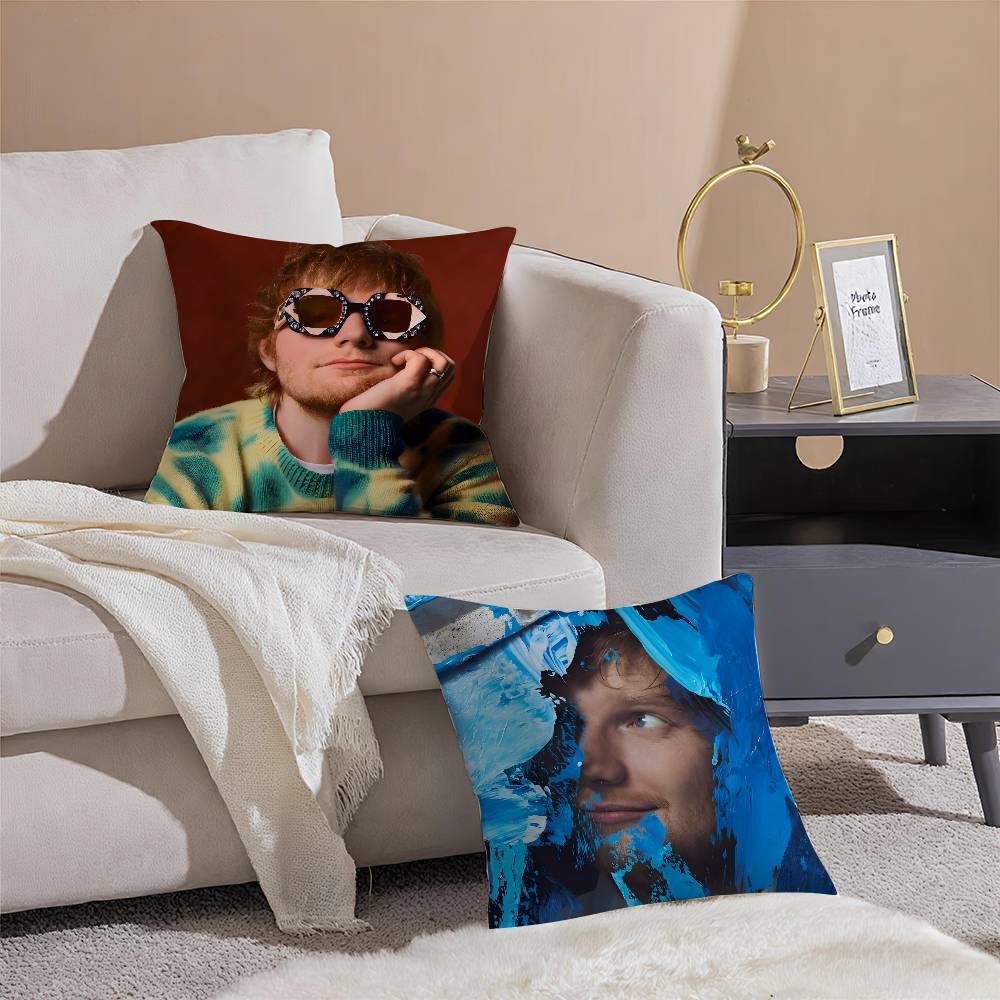 Electronic Music Pop Singer E-Ed Sheeran-MT Pillow Case Printing Pillowcase Living Room Sofa Cushion Cover Bedroom Room Decor