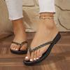 Fashion New Women Slippers Summer Lightweight Sandals Large Size Round Toe Sandals Flat Bottom Beach Slippers Flip Flops Slides Women