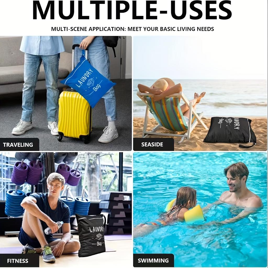 Carry-On Storage Bag, Durable Clothing Protector with Adjustable Handles and Zipper Closure Design, Suitable for Travel, Sports, Yoga, Gym, Home Use