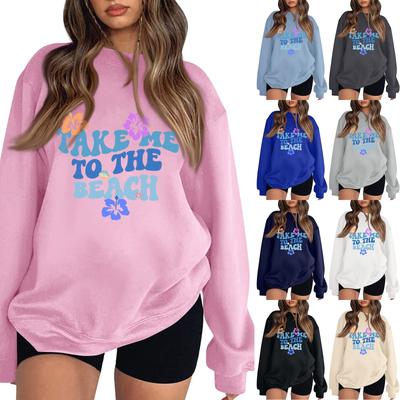 Women's Casual Fashion Printed Long Sleeve O-Neck Pullover Top Blouse