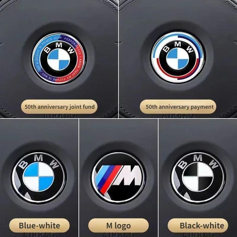 DBTW9 Car Sticker New For BMW 1Pcs 45mm Car Steering Wheel Badge Emblem Sticker For BMW E36 E46 E53 E90 E60 E61 E93 E87 X1 X3 X5 X6 F3