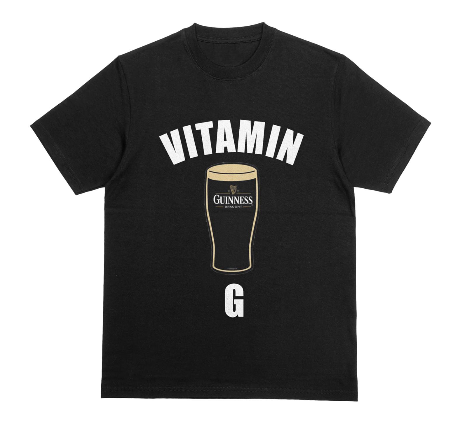 VITAMIN G T-Shirt | Funny Guinness Dublin Parody Top | Irish Stout Beer Joke Tee S разноцветный