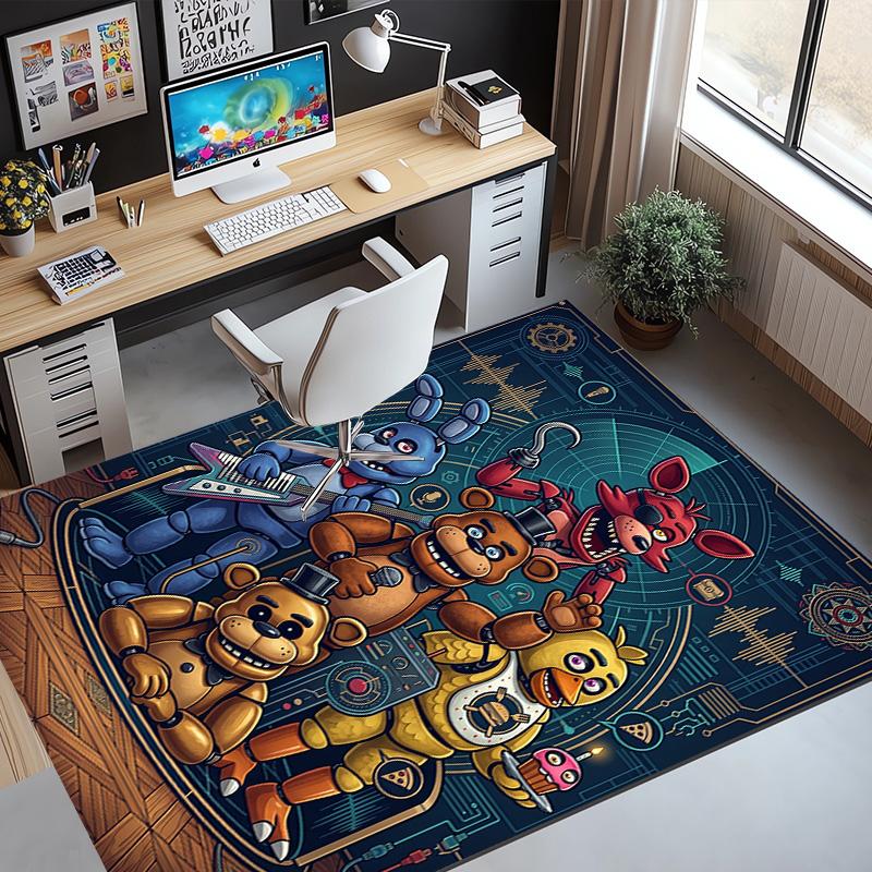 Five Nights at Freddy's Muster Teppich, Innen-/Außenmatte, für Picknick, Spielzimmer, Schlafzimmer, Büro, Wohnzimmer, Heimdeko Teppich, Geburtstagsgeschenk