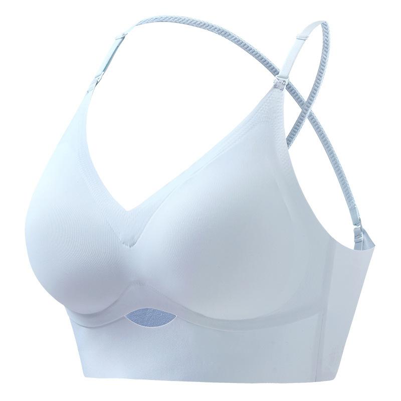 U-shaped beautiful back underwear, women's small breasts gather, thin large backless in summer, can be worn outside, anti-sagging and seamless bra