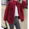 Thickened Fleece Jacket Coral Fleece Jacket Women's Winter Double-sided Fleece Stand-up Collar Thermal Sweater Cardigan Zipper Fleece Jacket