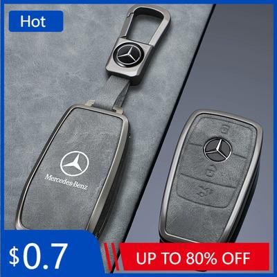 IXK4 2025 Hot Zinc Alloy Leather Car Remote Key Cover Case For Mercedes Benz A C E S G Class GLC CLE CLA GLB GLS W177 W205 W213 W222