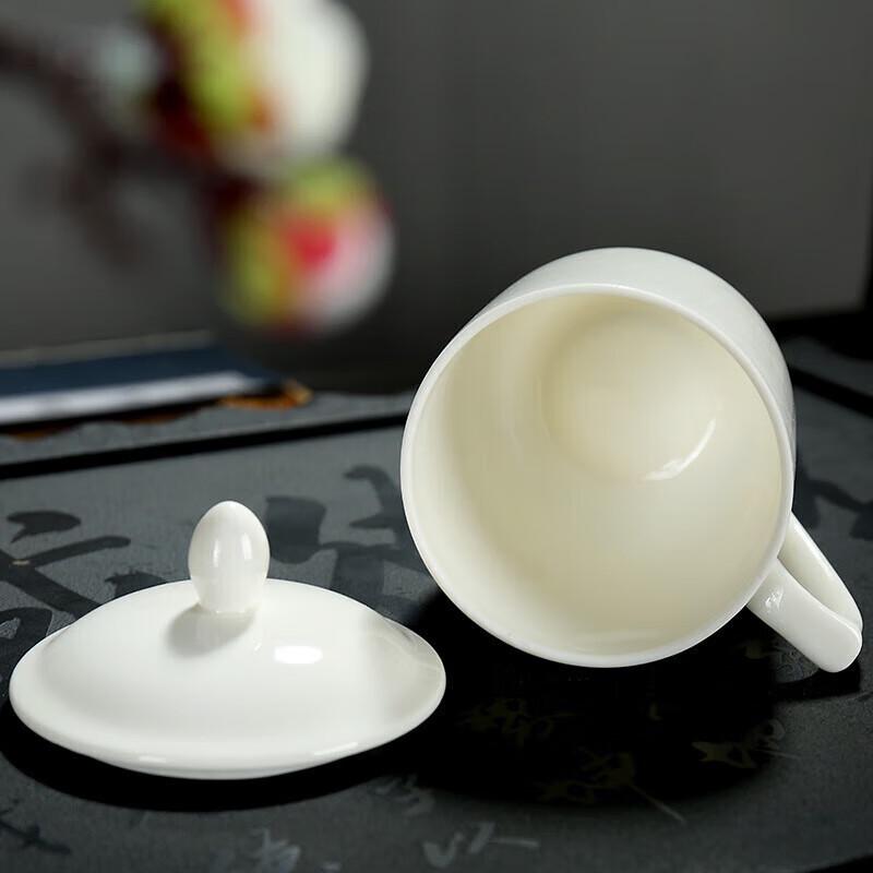 Chaxun Chinese Ceramic Tea Cup with Lid and Infuser