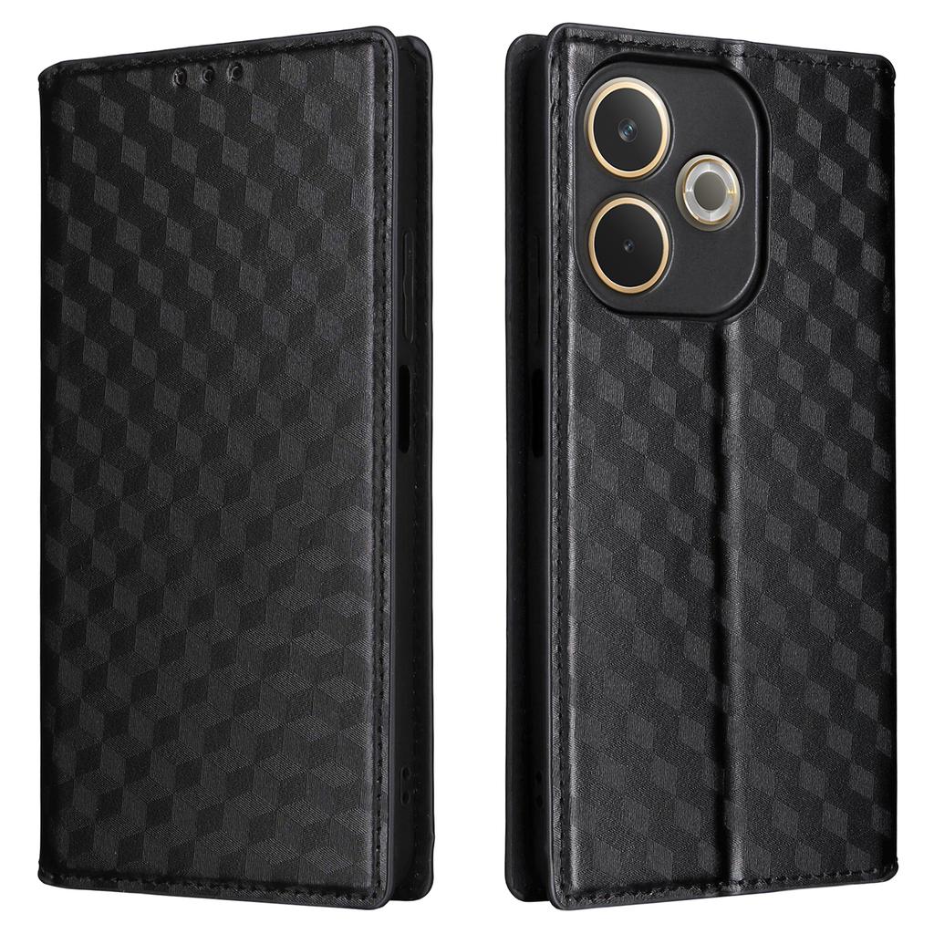 For Oppo A5 Pro 5G Case Wallet Rhombus Imprinted Leather Phone Cover