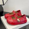 Xiaoxiangfeng Single Shoes 2025 New Doudou Shoes Soft-soled Single Shoes Mary Jane Shoes Lightweight and Breathable Grandma Shoes Small Leather Shoes