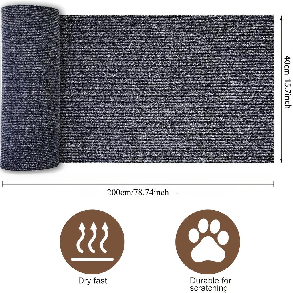 Furniture Protector for Cats That Can Be Trimmed Featuring a Self-Adhesive Scratching Mat To Safeguard Couches Doors, And Cat Tree Shelves from Claws