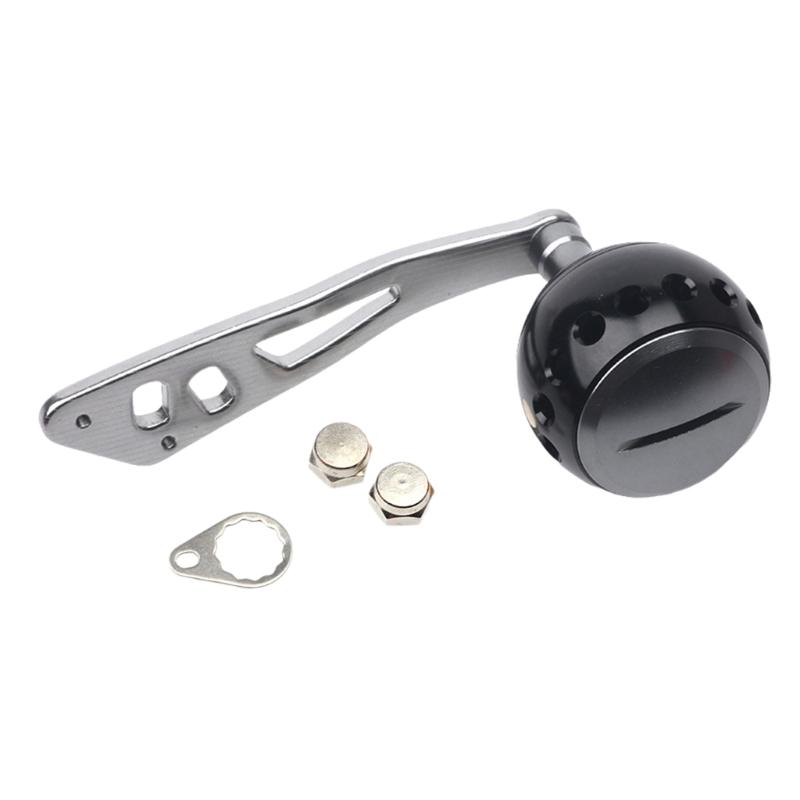 Fishing Reel Handle Power Handle Baitcasting Metal Knob Jigging Grip with Fitting Replacement Part for Fishing Reel чёрный