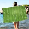 Cartoon Football Field Big Microfiber Beach Towels Quick Dry Towel Sand Beach Towels Pool Towel for Travel Swim Pool Yoga