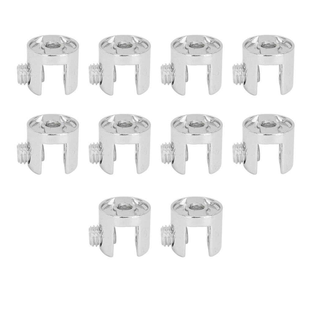 10pcs Glass Plate Fixing Clamp Zinc Alloy Board Fixing Clip for 6‑8mm Glass Wooden Boards