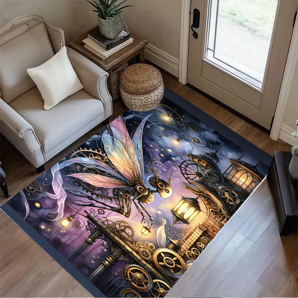 1 Stück Steampunk Fee Heimteppich Rutschfest Büro Dekor Geschenk Wohnzimmer Schlafzimmer