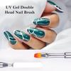 1PC Dual Ended Nail Art Acrylic UV Gel Extension Builder Flower Painting Pen Brush UV Gel Remover Spatula Stick Manicure Tool