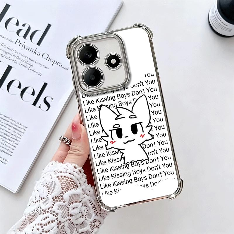 Cute B-Boykisser Catoon Plating Phone Case For Xiaomi Redmi Note 14 15 Pro Plus 13 12 11 11S 11T 10 9S 9 5G Anti-Fall Airabag Co
