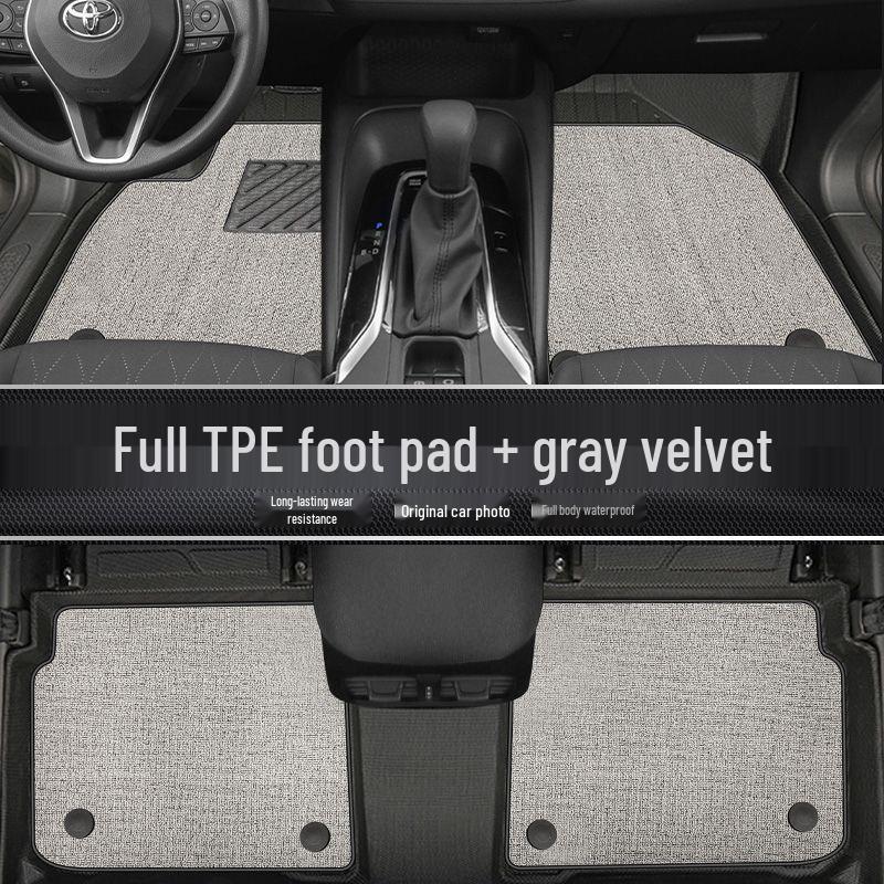 All-Weather Floor Mats for Toyota Vios - Full Coverage TPE Foot Mats with Driver's Seat Original Carpet Replacement.