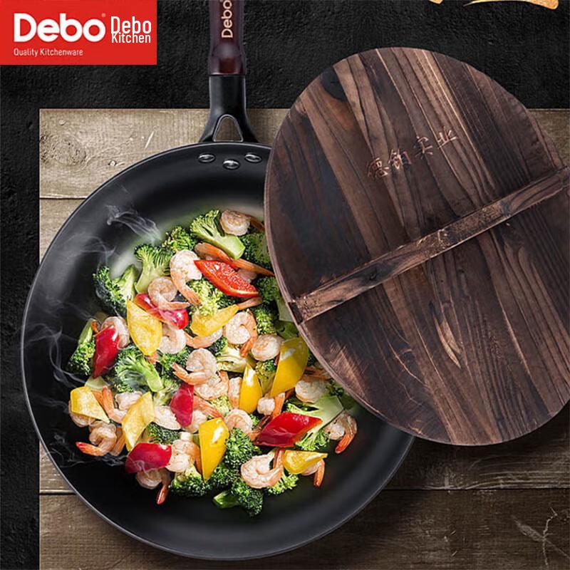 Debo DEP-709 32cm Cast Iron Wok