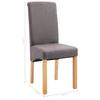 Dining Room Chairs 4 Pcs Taupe Fabric
