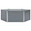 Jardinière - vidaXL - Hexagonale - Acier galvanisé - 129 x 129 x 46 cm - Gris