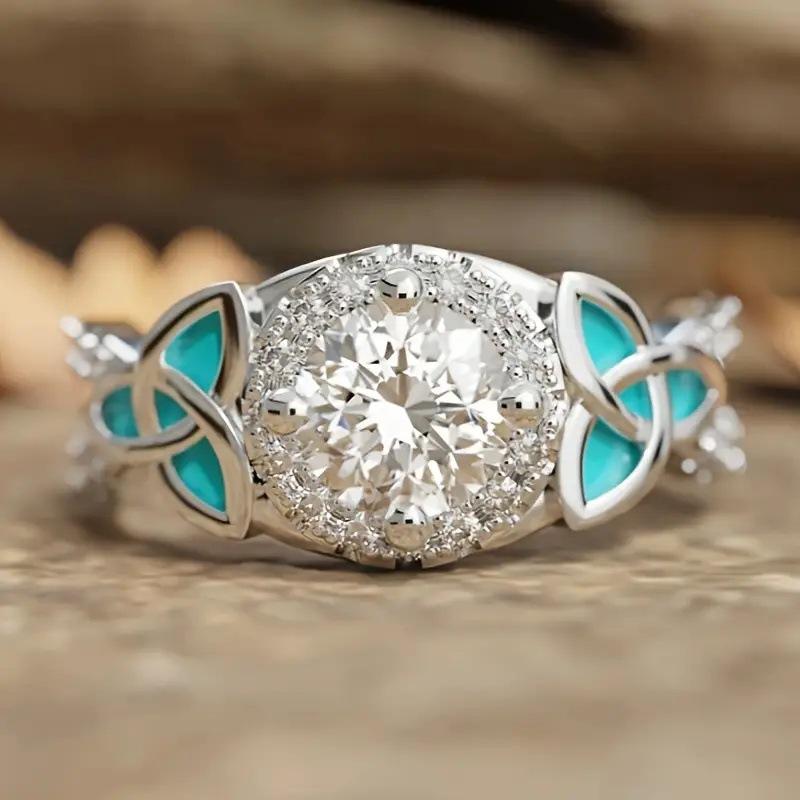 Gorgeous Luxury Rings for Women Wedding Engagement Accessories Unique Female Ring Fashion Jewelry Gifts