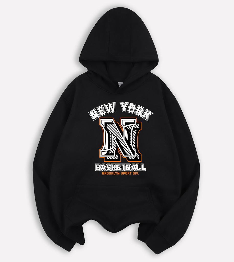 New York City Basketball Brooklyn Design Man Hoodies Casual Commuter Hoody Loose Autumn Long Sleeve Fleece Unisex Basics Clothes
