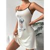 VEZFAA Damenmode Sommer Frühling Ärmellose Hosenträger Hohe Taille Freizeitkleider