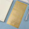 Letter Number Letter Stickers for DIY Idol Card Album Bronzing Gold Silver Scrapbooking Diary Sticker Korean Stationery 1Sheet